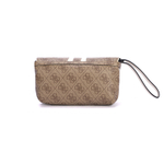 GUESS Synthetic Leather Portable Crossbody Clutch Medium Women"s Black/Latte