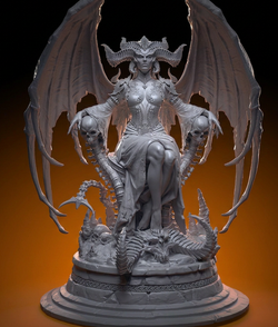 Фигурка, Лилит (Lilith) Королева суккубов, Diablo IV, высота композиции 16 см, 20 см, 30 см