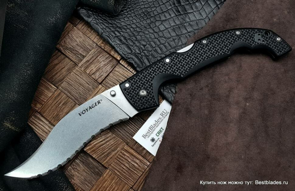 CS_29AXVS Extra Large Voyager Vaquero Serrated - нож склад., рук-ть Griv-EX, серр. клинок AUS10A