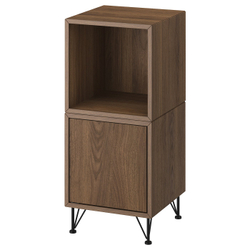 IKEA EKET  (ИКЕА ЕКЕТ)  -  Комбинация шкафчиков на ножках - орех/чёрный металл 35x35x80 см