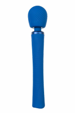 Синий вибромассажер Vim Vibrating Wand - 31,3 см. (Цвет: синий)