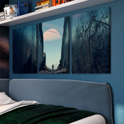 Картина на стену модульная Starfield, 150 см х 70 см