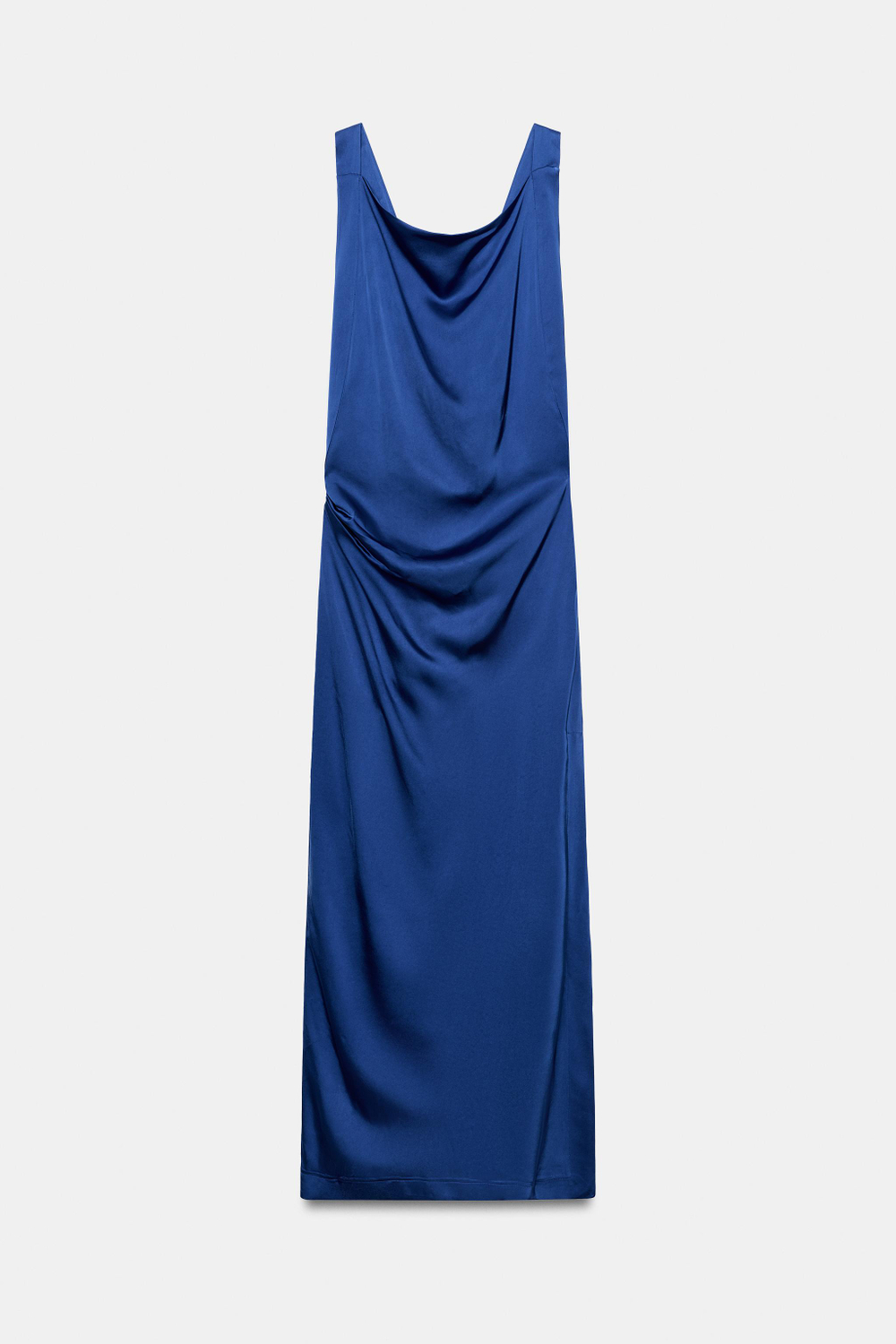 АТЛАСНОЕ ПЛАТЬЕ СО СБОРКАМИ — ZW COLLECTION — ZARA