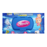 Бумага туалетная влажная SMILE детская Фиксики, с клапаном, 44шт
