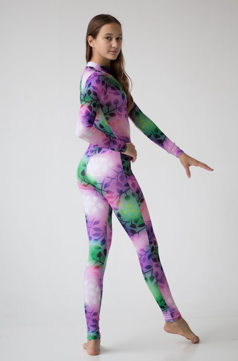 Комбинезон для воздушной гимнастики Листики