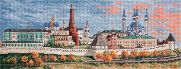 Набор для вышивания нитками Panna, Осенняя Казань, 14х36.5 см, Panna