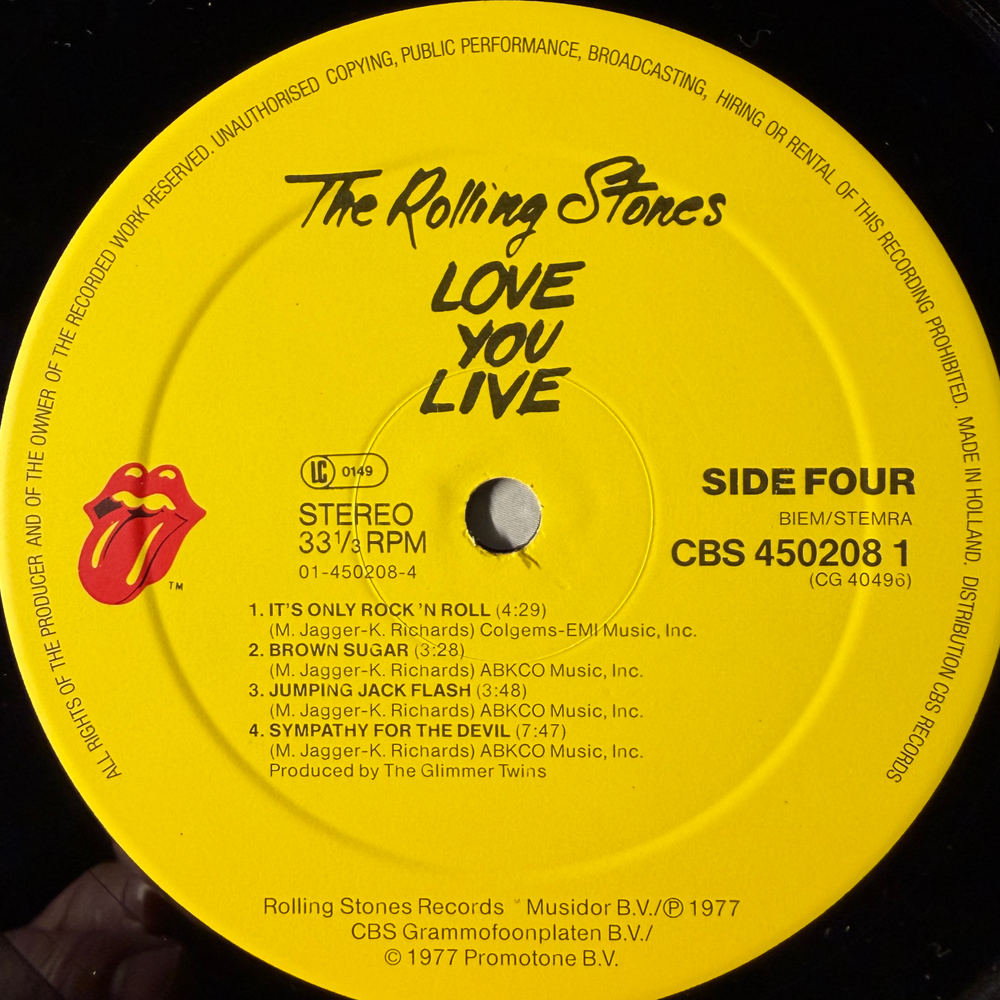 The Rolling Stones - Love You Live 2LP (Европа)