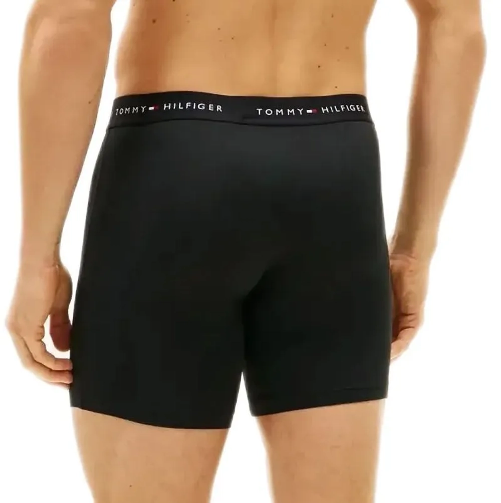Мужские спортивные боксеры Tommy Hilfiger Stretch Microfiber Long Boxer 3P - black