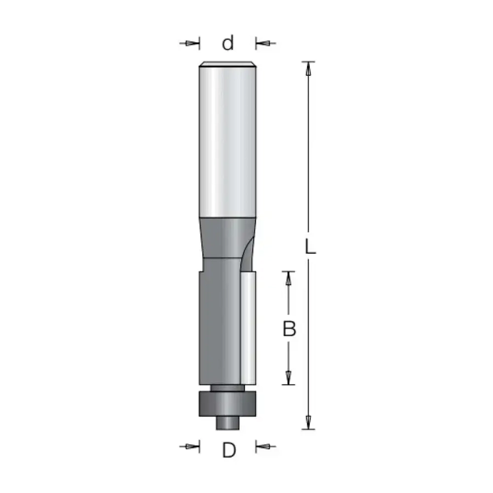 Фреза обгонная с нижним подшипником 12.7x51x108x12 DIMAR 1010199