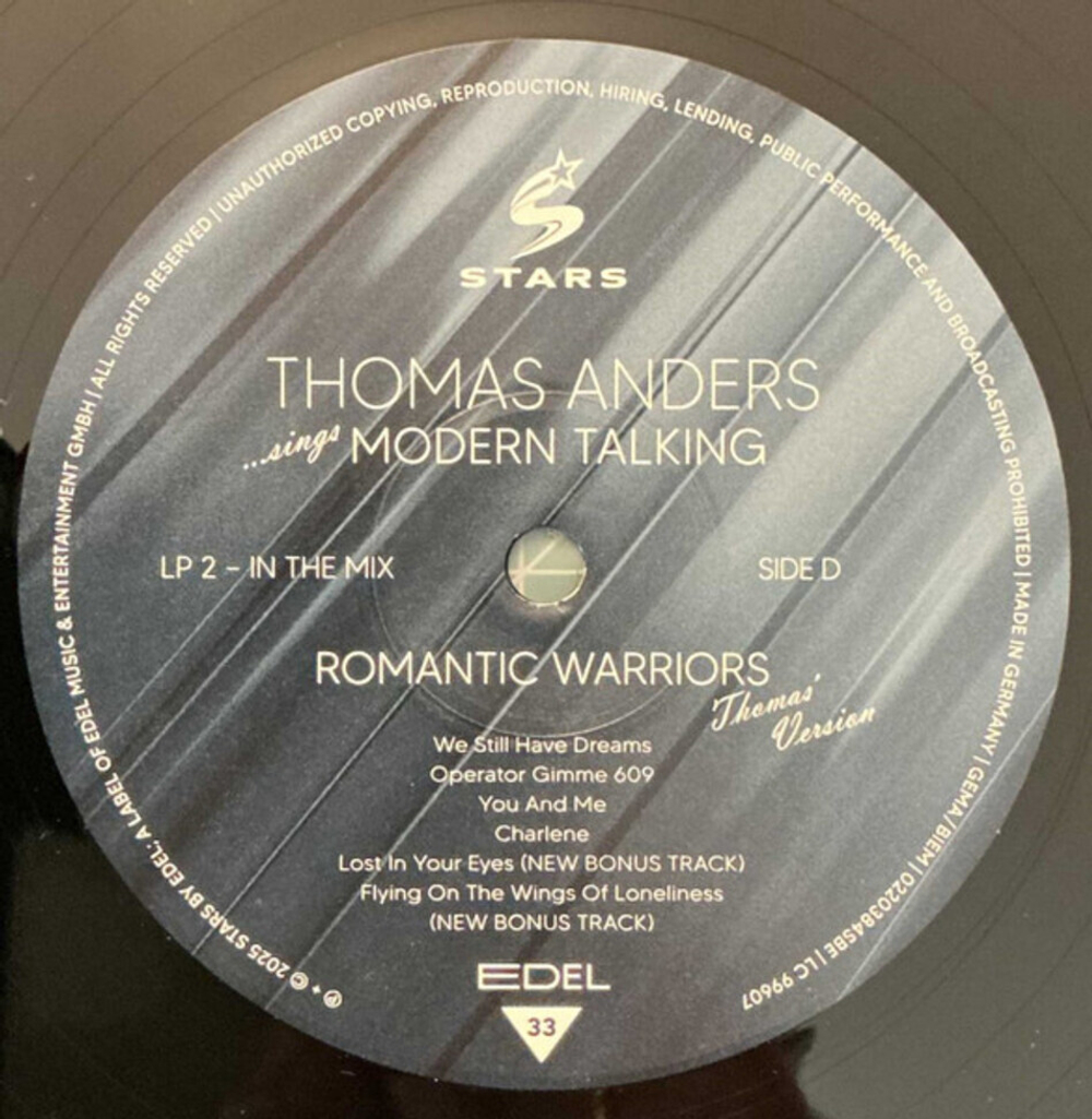 Thomas Anders / ...Sings Modern Talking - Romantic Warriors - Thomas' Version (2LP)