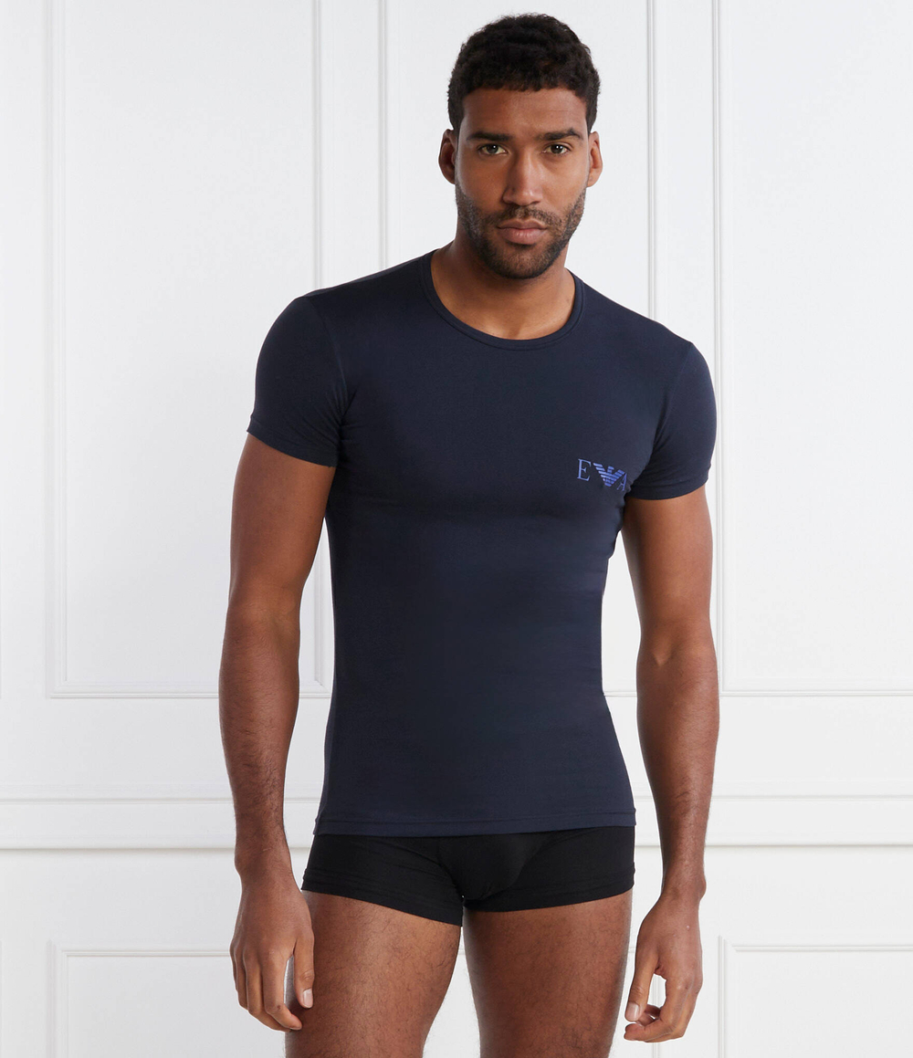Футболка 2шт. Emporio Armani - темно-синий(111670 4R715)