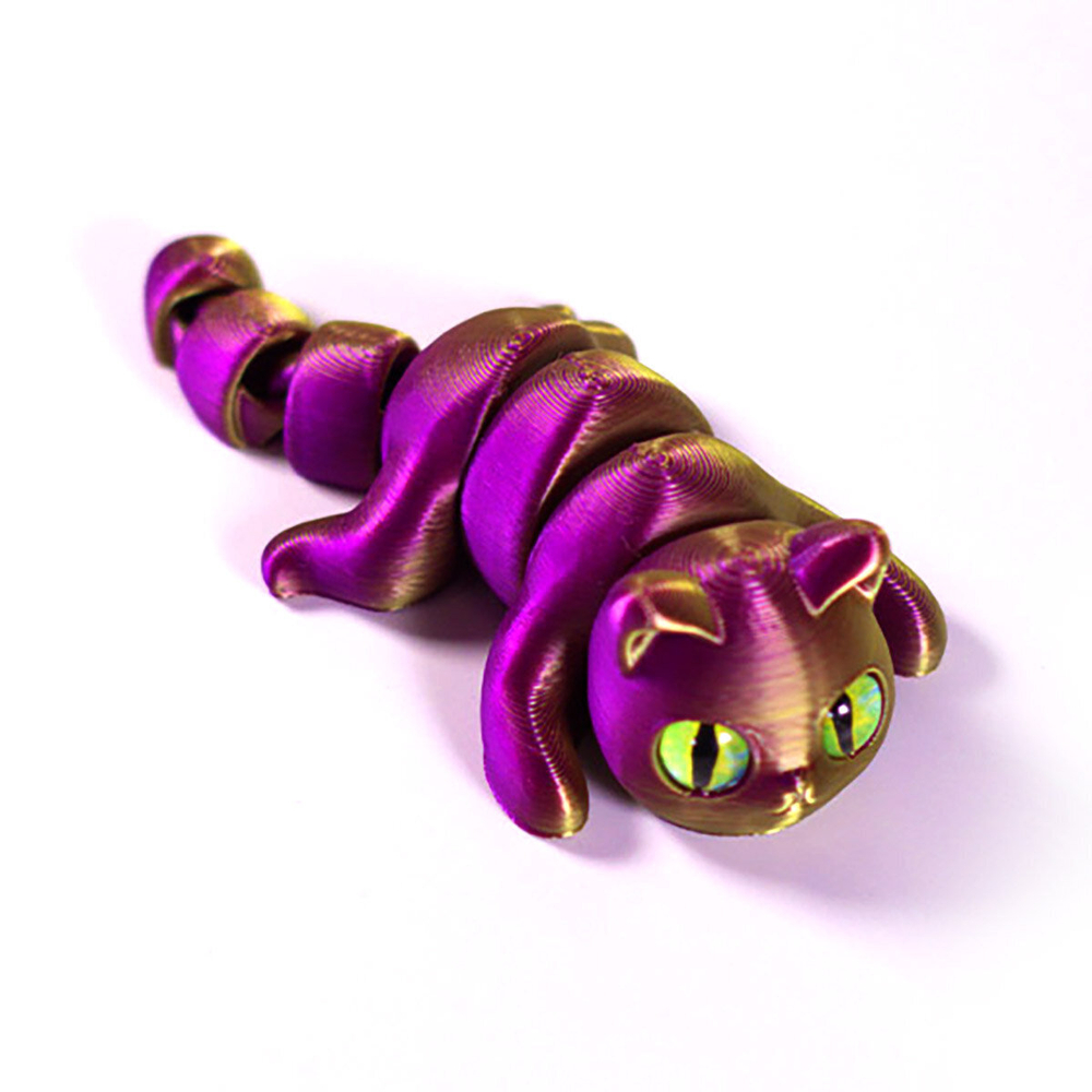 Мини котёнок игрушка антистресс, 10 см., фиолетово-золотой