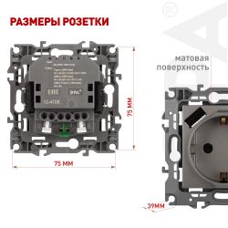 Розетка ЭРА Серия 12 12-4108-16 2P+E 16A-250В со шторками с USB type-A+C 5В-3А титан | Эра 12