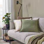 Чехол на подушку IKEA VALLKRASSING (ВАЛЛКРАССИНГ), Хаки, 50x50 см