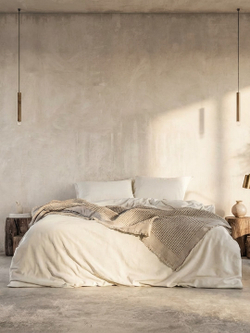 КПБ MAJOLİ Stonewashed NATURA евро под. 200*220, прост. 240*260, нав. 50*70-2шт. Вар. Хлоп.