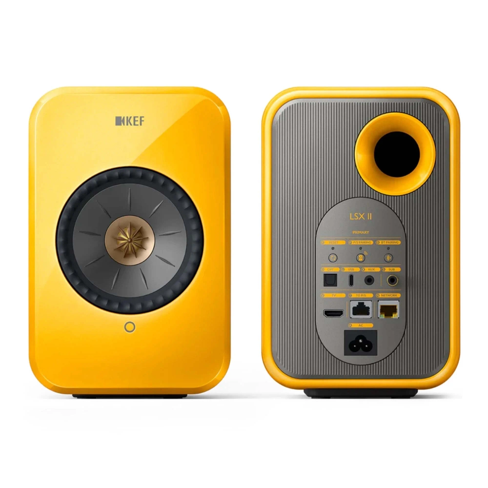 KEF LSX II Solaris Yellow активная беспроводная полочная акустическая система (пара)