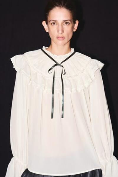 Шифоновая блузка с оборками - H&M