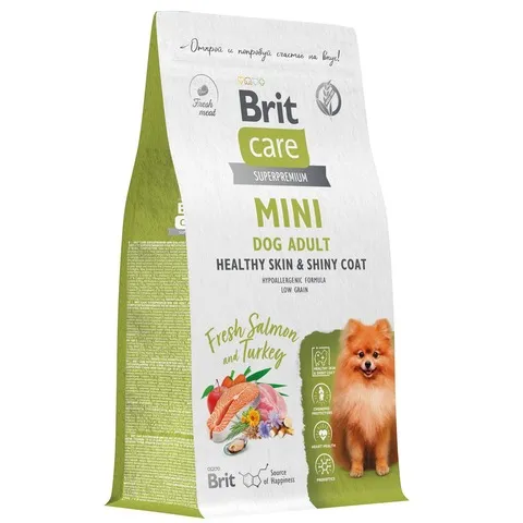 BRIT Care Сухой корм для взрослых собак мелких пород, с лососем и индейкой 1,5 кг