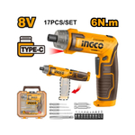 Аккумуляторная отвертка INGCO CSDLI08025 INDUSTRIAL 8 В 6 Нм 1/4"