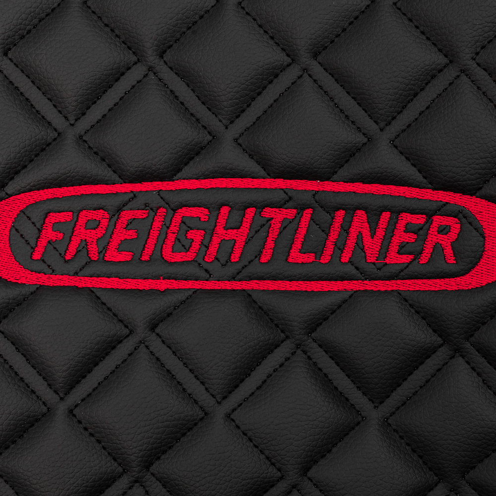 Ковры FREIGHTLINER CENTRY (механика) (экокожа, черный, красный кант, красная вышивка)