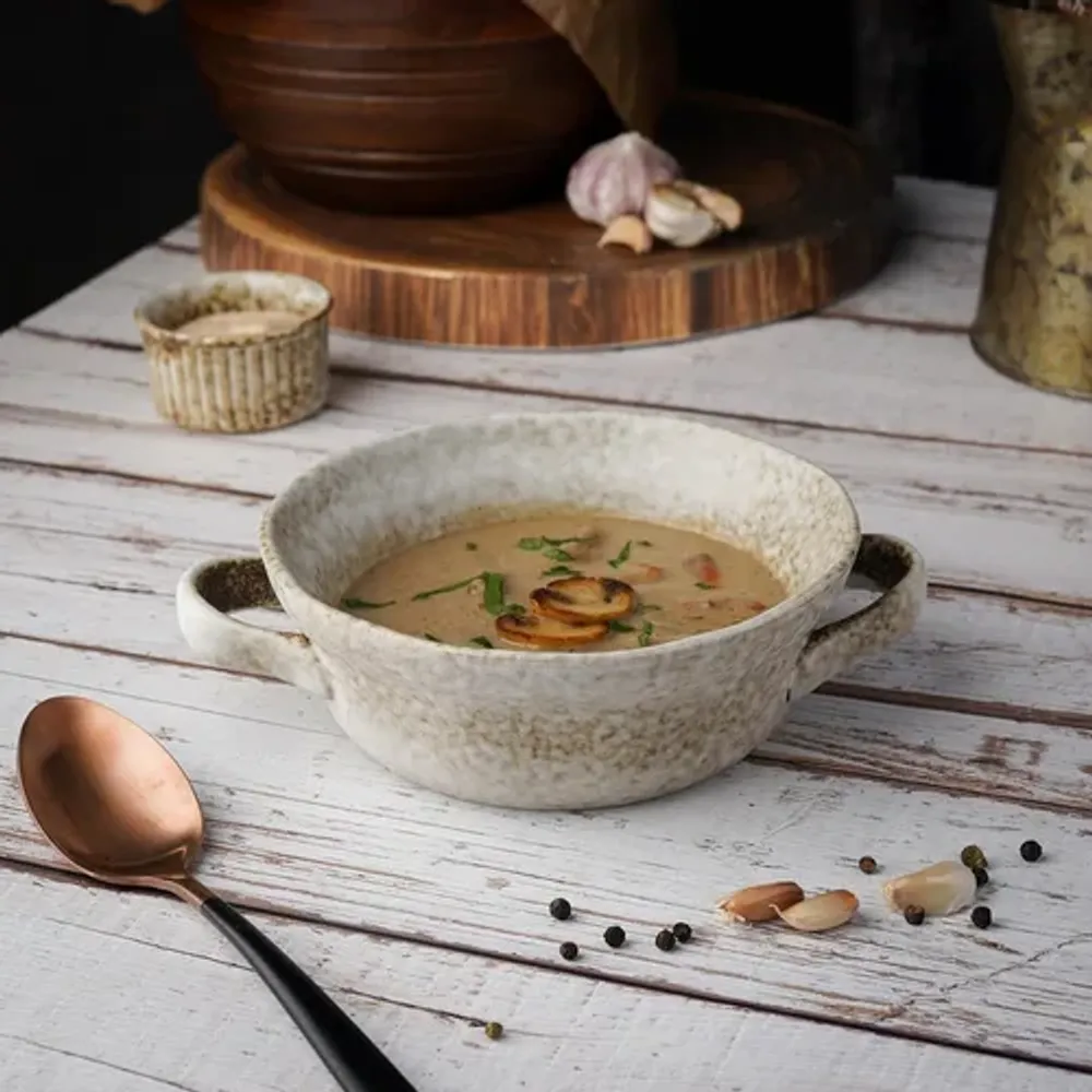 Бульонница 690 мл d 16 см h5,7 см с ручками Brown Spider Silk P.L. Proff Cuisine [6]