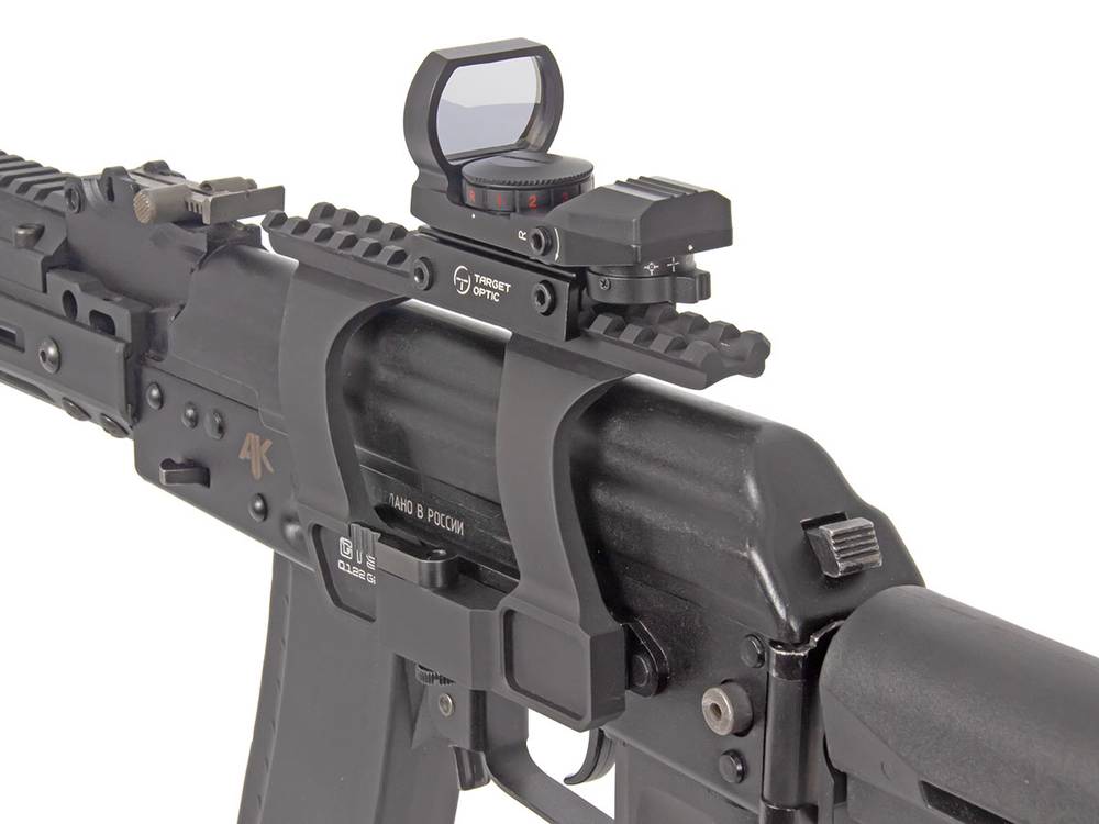 Коллиматор Target Optic 1x22x33, на Weaver/Picatinny, открытого типа, 4 вида прицельной марки, красная/зелёная, CR2032 - фото 3