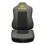 Чехлы FAW J7 (экокожа, черный, желтая строчка)
