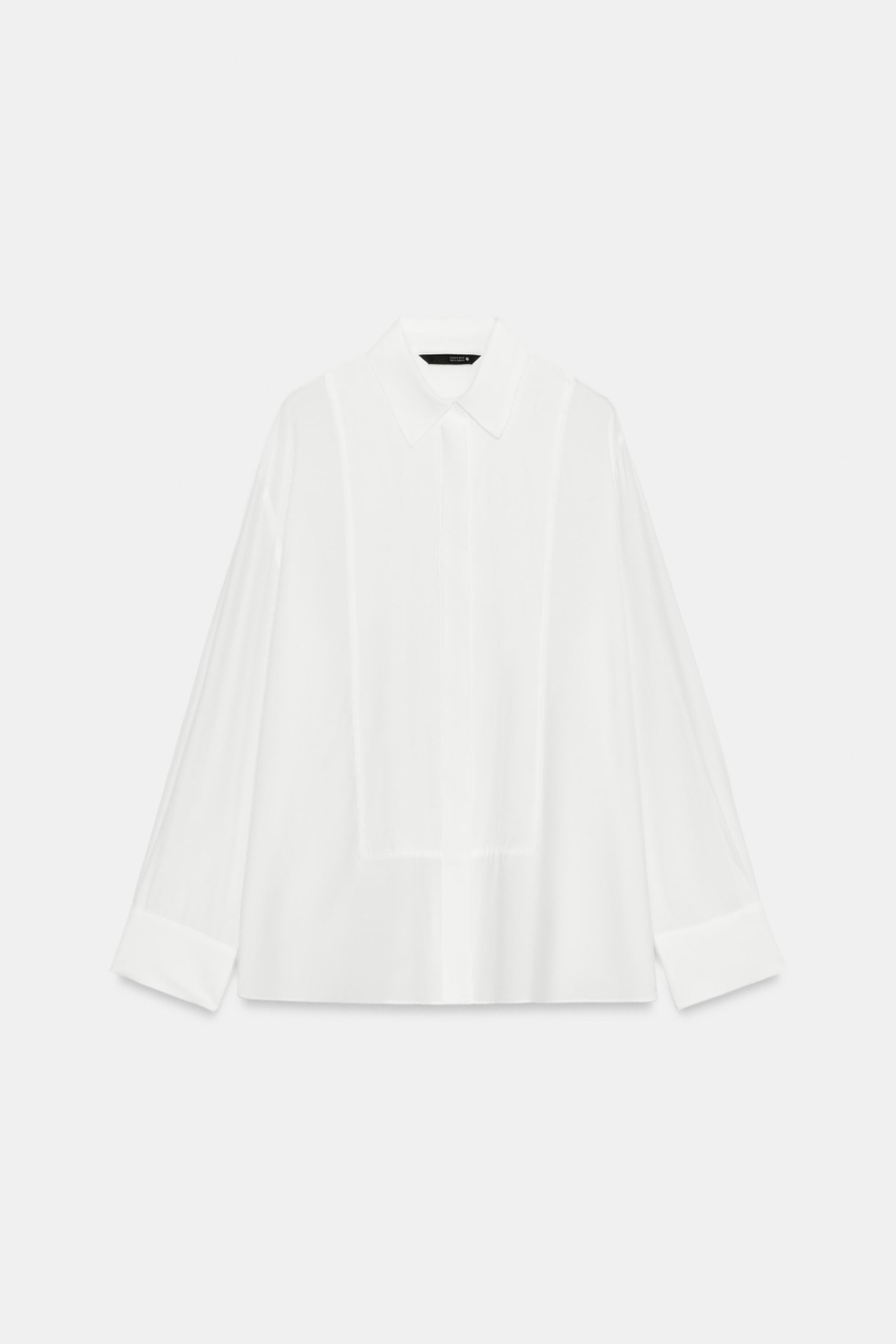 ОДНОТОННАЯ РУБАШКА С НАГРУДНОЙ ПЛАНКОЙ — ZW COLLECTION — ZARA
