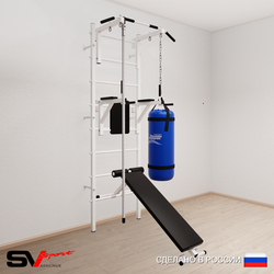 Шведская стенка Sv Sport 5803 (Турник стандарт/Брусья/Скамья/Канат/Цепь/Мешок 30кг)