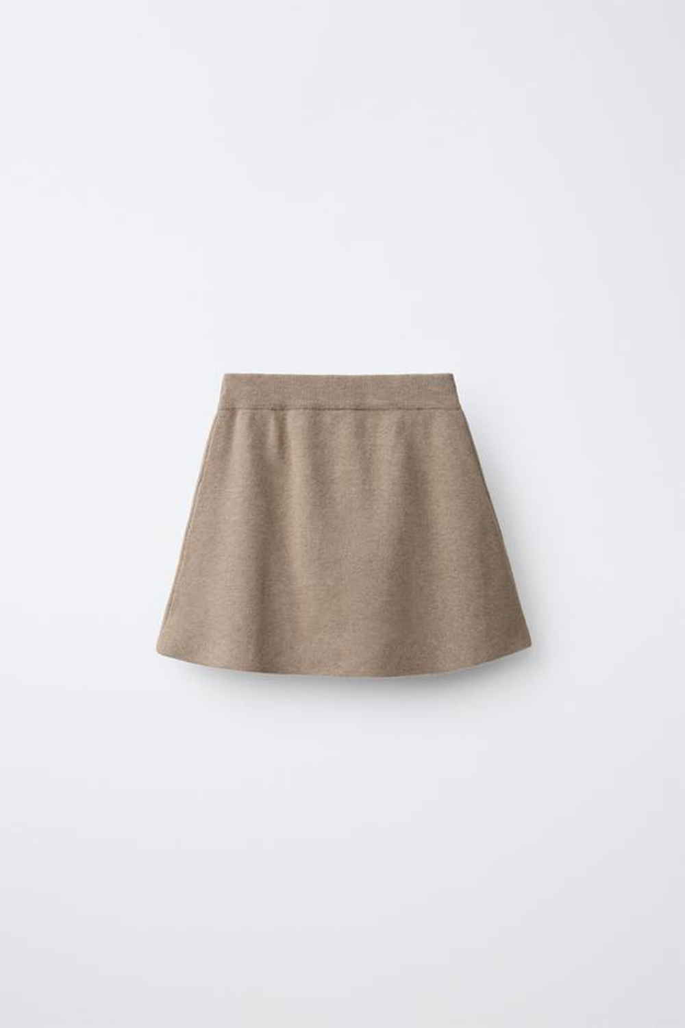 ZARA ТРИКОТАЖНАЯ ЮБКА В СКЛАДКУ, РЫЖЕВАТО-КОРИЧНЕВЫЙ