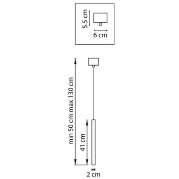 Подвесной светильник светодиодный 5W 3000K 747237 черный Tubo Lightstar