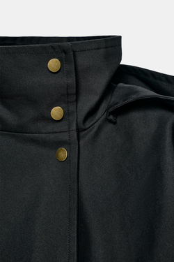 ZARA ДВУБОРТНАЯ КУРТКА WATER-REPELLENT — ZW COLLECTION, ТЕМНО-СИНИЙ