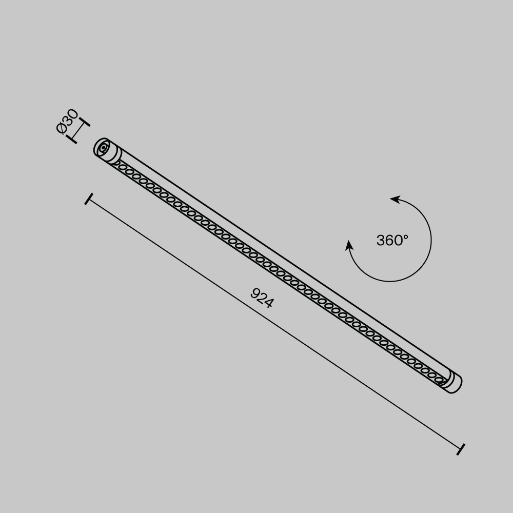 Светильник светодиодный для системы освещения Maytoni SHELF Points C149CL-L900-24W3K-B
