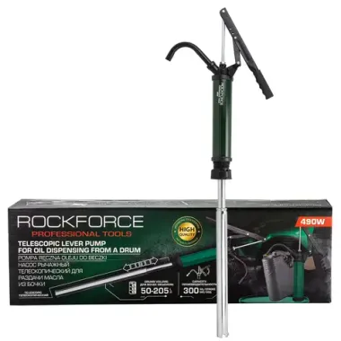 Насос рычажный телескопический для раздачи масла из бочки RockFORCE RF-490W