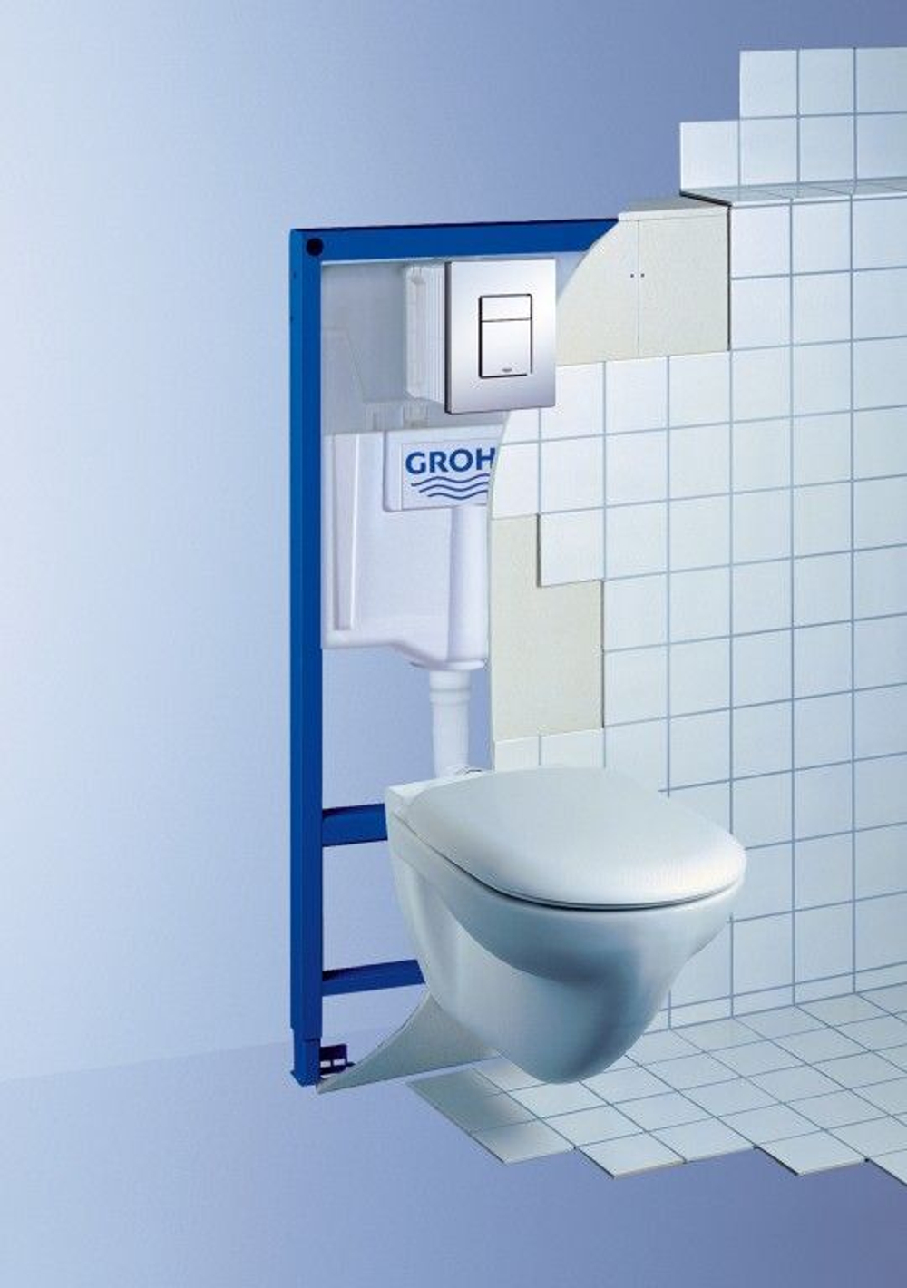 Инсталляция для подвесного унитаза Grohe Rapid SL 38775001 4 в 1 с кнопкой смыва