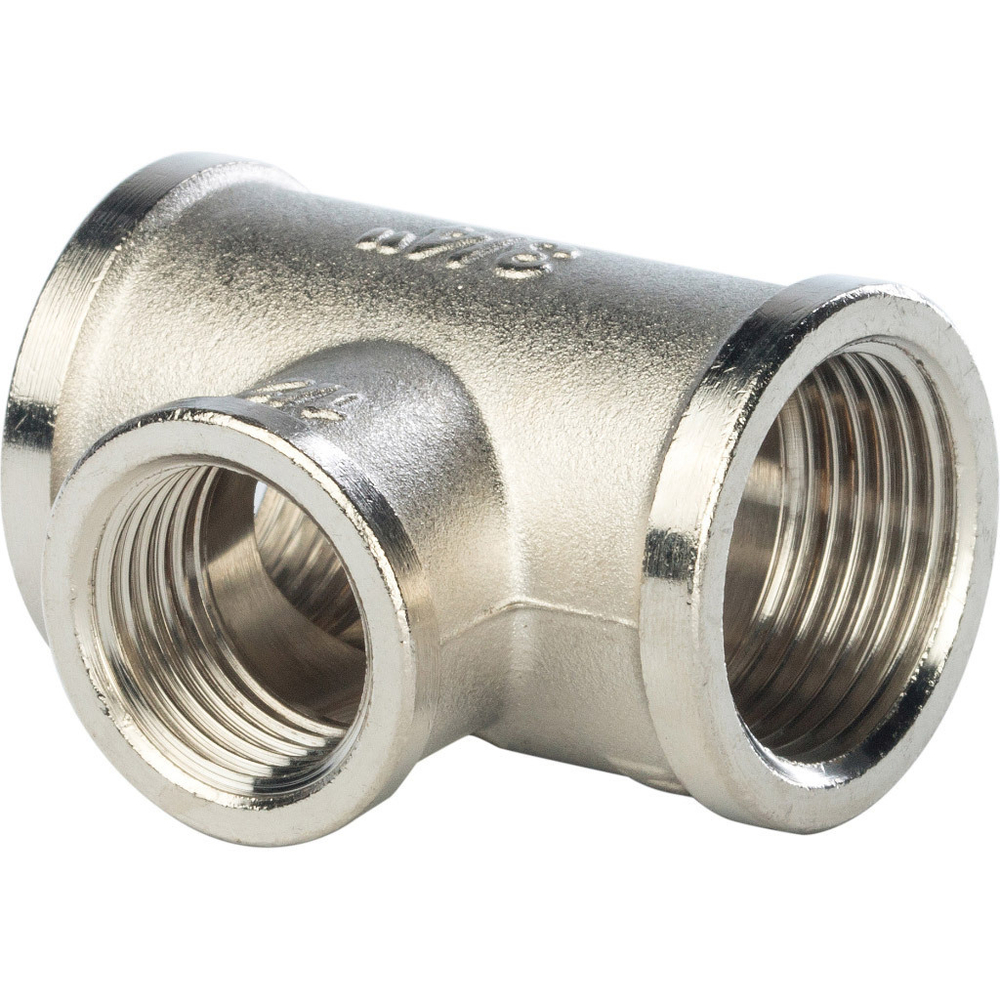Тройник переходной STOUT ВВ 3/4"Х1/2"Х3/4" никель