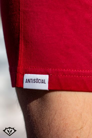 Футболка Antisocial Cross (бордовый)