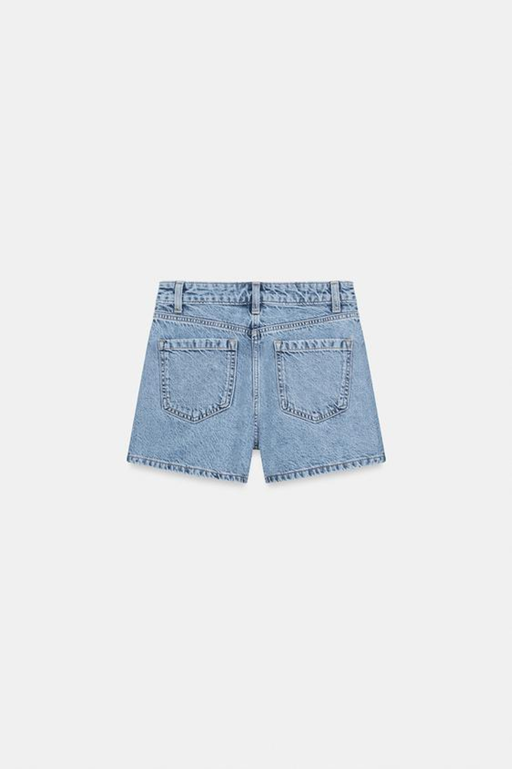 ZARA ЮБКА-ШОРТЫ ИЗ ДЕНИМА Z1975 С ЗАПÁХОМ, ВЫЦВЕТШИЙ СИНИЙ