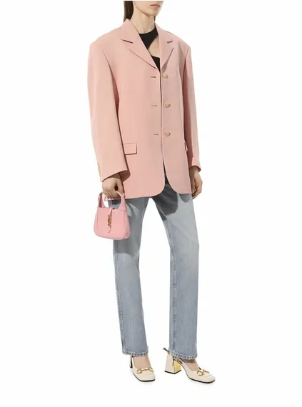 Миниатюрная сумка-хобо Gucci Jackie 1961 розовый