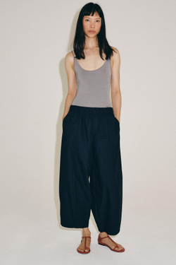 ZARA БРЮКИ BARREL — ZW COLLECTION, МОРСКОЙ СИНИЙ