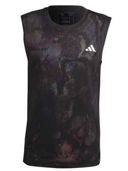 Мужская теннисная футболка Adidas Melbourne Sleeveless Tee- black noir