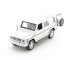 Модель ин. мет. "Mercedes-Benz G-Class" 12см, двери, багаж, серебристый, коробка G-СLASS-SL (Технопарк)