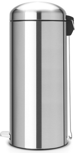 Ведро Brabantia Retro 30л матовая сталь сбоку