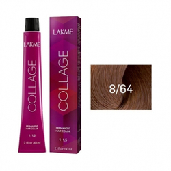 Lakme Collage Крем-краска для волос, 8/64 Блондин коричнево-медный, 60 мл