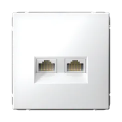Розетка компьютерная RJ45 + RJ45, Cat 5e Systeme Electric ArtGallery Белый GAL000185