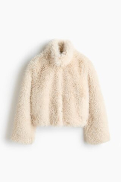 Короткая куртка из пушистой ткани - H&M
