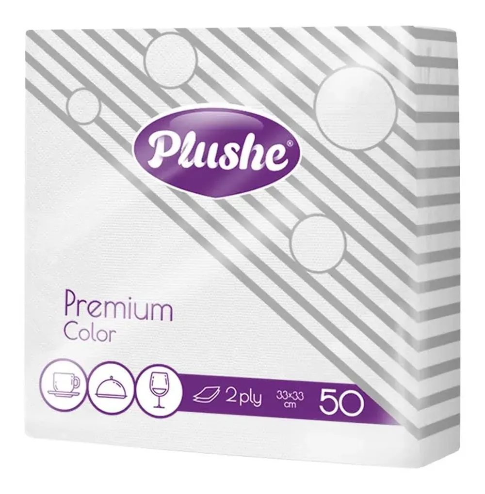 салфетка бумажная Plushe Pemium Color 2 сл 50 листов 16 шт