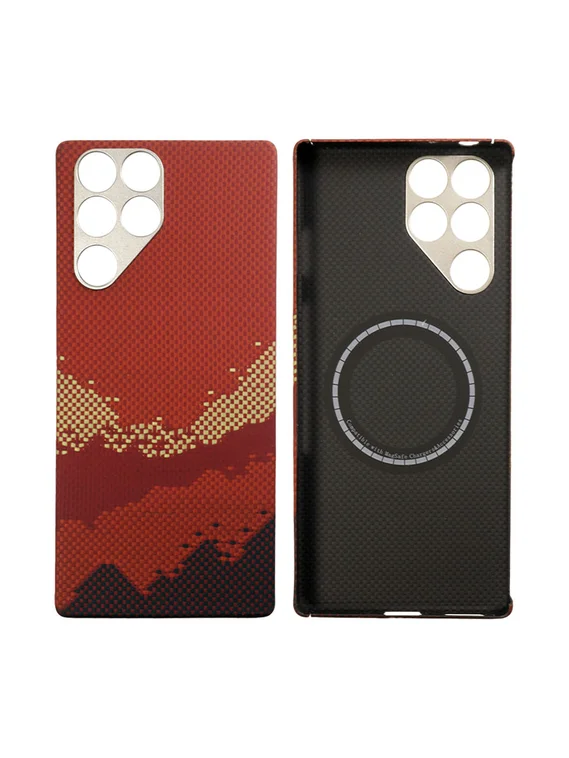 Карбоновый чехол для ZTE Nubia Red Magic 11 Pro с MagSafe Солнечный свет золотой горы (Sunlight of the Golden Mountain)