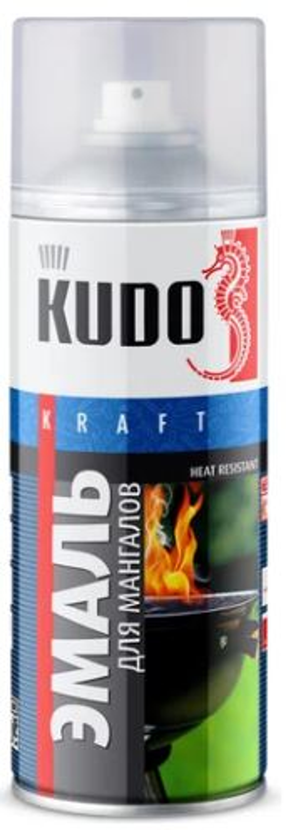 Эмаль термостойкая для мангалов чёрная KUDO KU-5122
