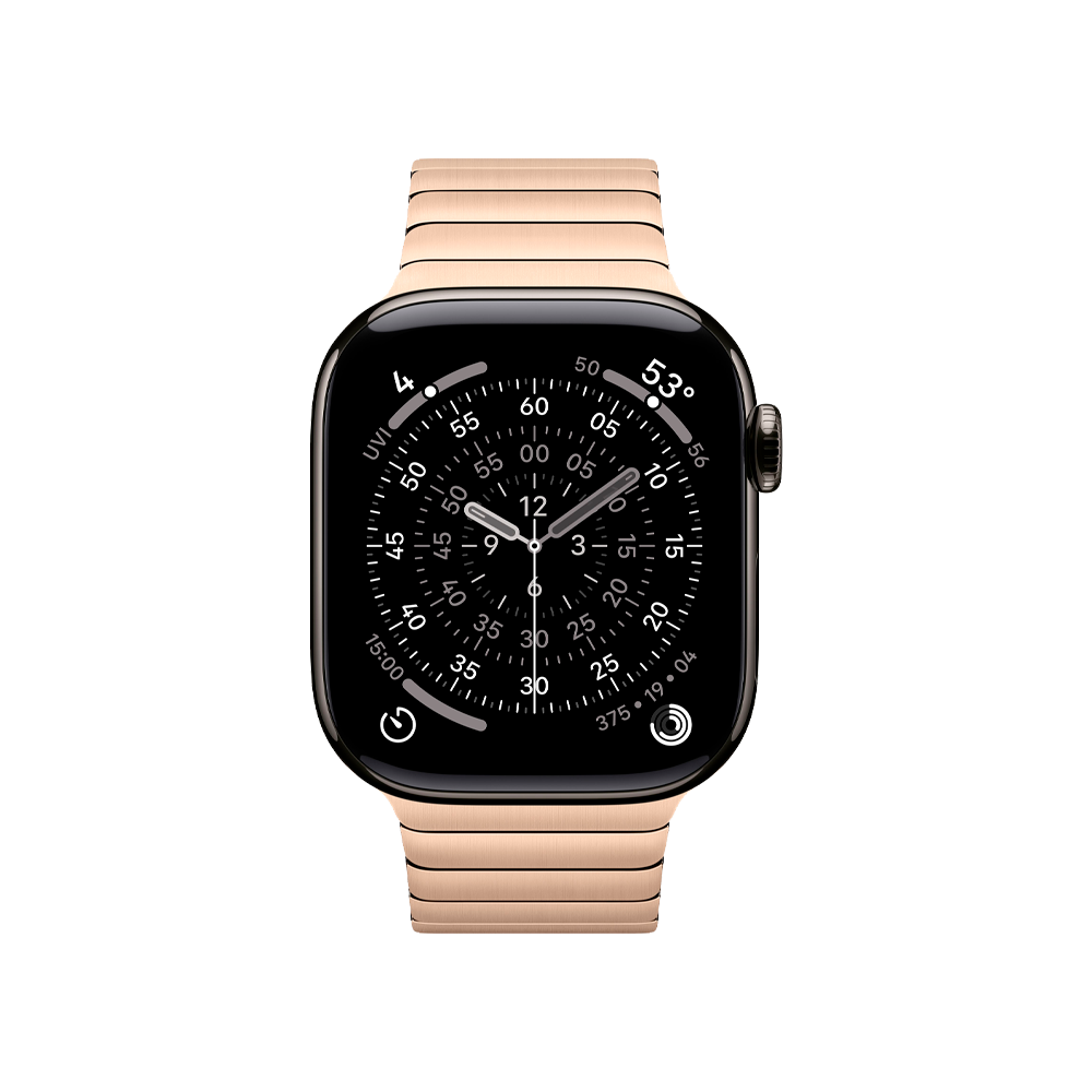Умные часы Apple Watch Series 11 GPS + Cellular, 42mm, Slate Titanium Case with Gold Link Bracelet